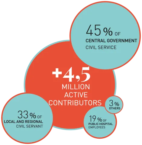 Distribution of recipients within the Public Service